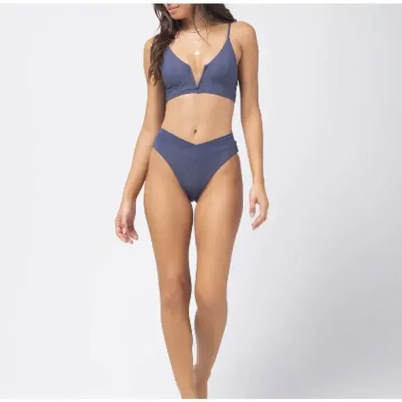 L*Space Pointelle Rib Siren Bikini Top L - Picture 9 of 9